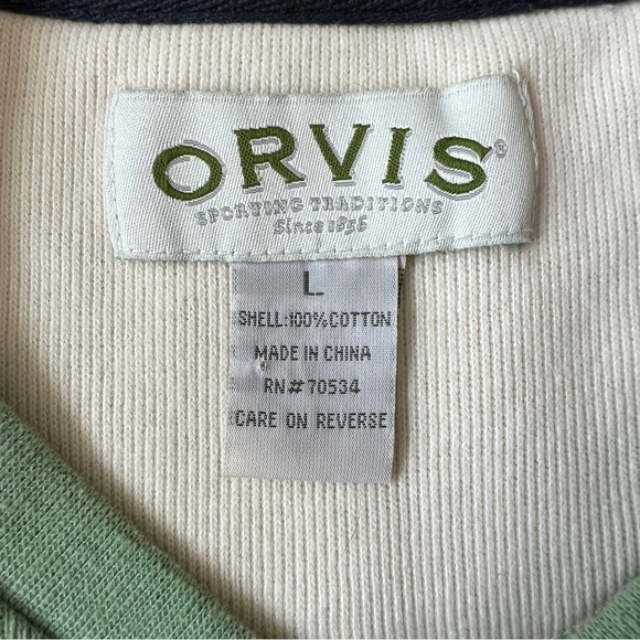 ORVIS VEST MENS L RIBBED COTTON V NECK SPORTY BUSINESS CLASSIC CASUAL PREPPY - Picture 9 of 10